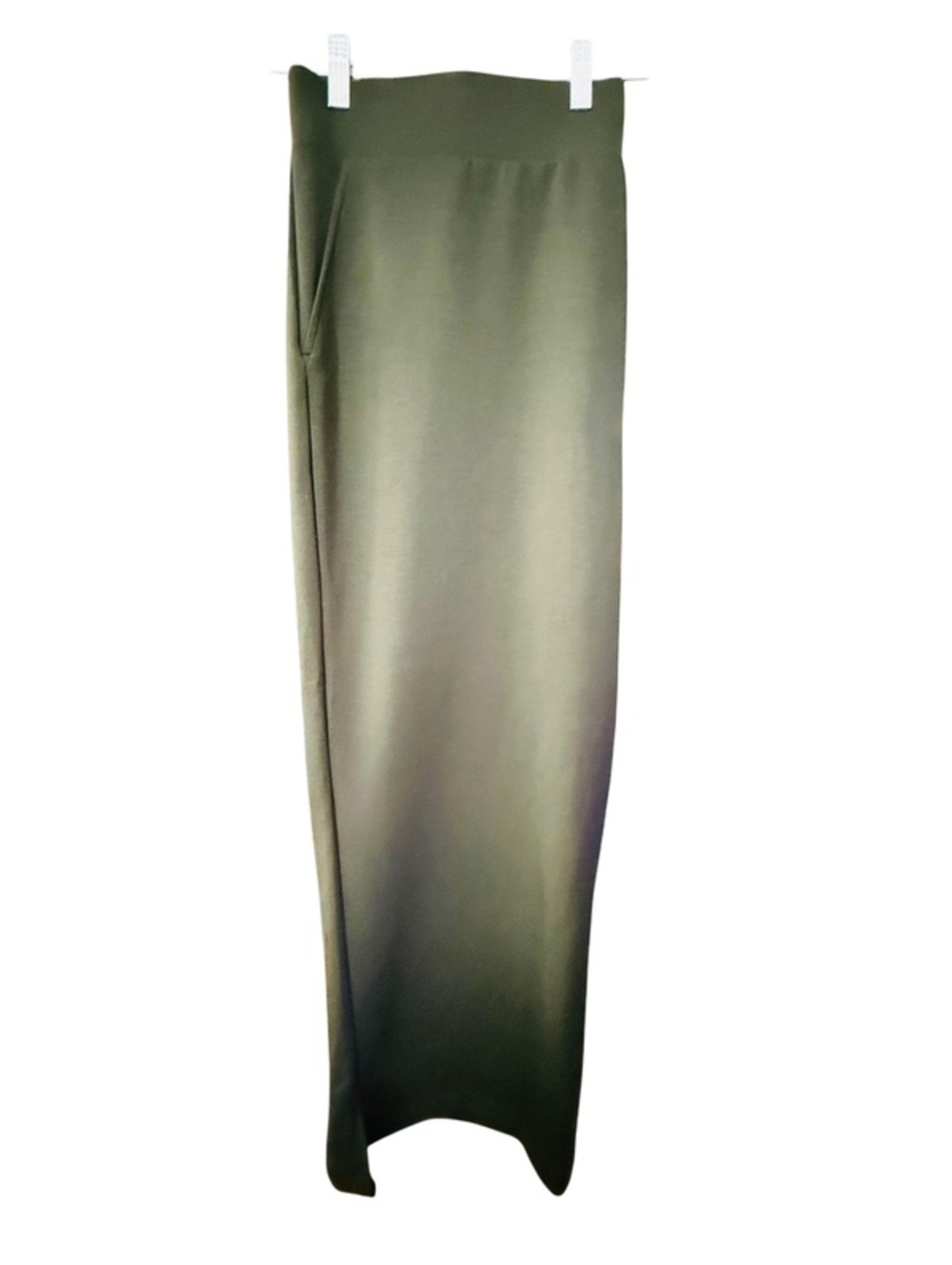 Terra & Sky Olive Knit Wide Leg Pants 2X